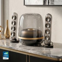 移动端：哈曼卡顿 SoundSticks4 水晶4 桌面 蓝牙音箱 墨金 典藏版