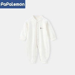 PAPA LEMON 柠檬爬爬女宝宝连体衣春秋季婴儿长袖睡衣家居服可爱哈衣爬服秋装