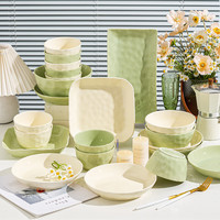 康琴 KANGQIN）奶油风陶瓷碗家用2026新款吃饭碗餐具面碗汤碗乔迁碗碟套装 6英寸面碗 6件套