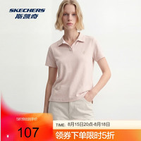 斯凯奇 女士夏季吸湿针织短袖POLO衫L226W099
