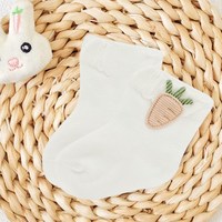 婴儿松口花边袜子女宝夏季网眼袜防蚊袜秋季女童袜0-1岁宝宝棉袜