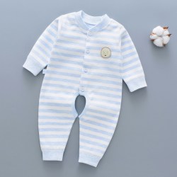 木幼事 婴儿连体衣秋装衣服长袖新生儿哈衣爬服初生宝宝和尚服纯棉秋冬装