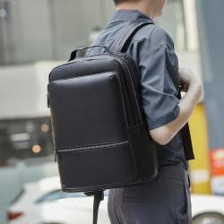 哈森 商业双肩包大容量男背包旅行包男包通勤14寸电脑包