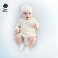 babycare 未染之境半背衣爬服新生儿满月哈衣春秋包屁衣宝宝衣服