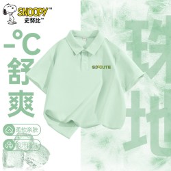 史努比 男童夏套装2026新款男孩运动夏装儿童夏季速干短袖polo衫薄