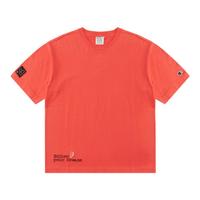 Champion 刺绣小c LOGO胶印趣味字母图案T恤