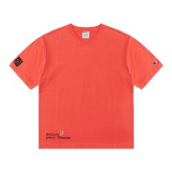 Champion 刺绣小c LOGO胶印趣味字母图案T恤