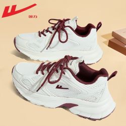 回力 女鞋老爹鞋女款2025夏季网面透气百搭小白鞋厚底休闲运动鞋女