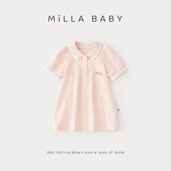乖米拉 婴儿连衣裙夏季女童短袖POLO裙子夏日可爱风女宝宝网球裙洋气2026