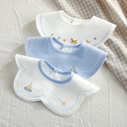 依恋鸟 婴儿口水巾a类纯棉防水速干围嘴新生儿口水围兜小月龄宝宝防吐奶