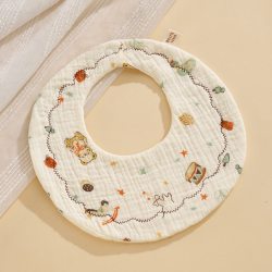 木木屋 婴幼儿口水巾新生儿防吐奶围嘴A类纯棉宝宝防水不湿衣围兜