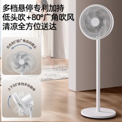 艾美特 电风扇落地扇家用大风力立式节能静音摇头七叶电扇官方正品