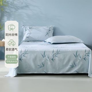 百亿补贴：百丽丝 家纺新中式全棉印花床亲肤透气单纯棉单件床上用品学生180cm*230cm