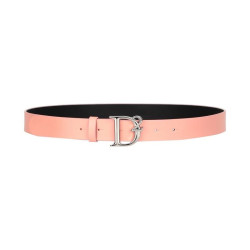 DSQUARED2 Regular belt 樱桃粉配色，品牌d头搭扣款皮带，适合75cm腰围，皮带长85cm