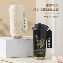 亚创优品 +铃兰花保温杯316不锈钢
