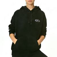 Reebok Y645ERR  加绒连帽卫衣保暖舒适小个子秋冬女 黑色