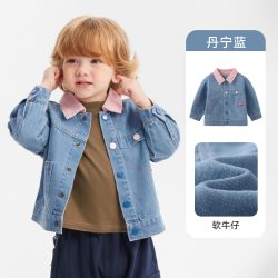 齐齐熊 [巴恩风防褪色]齐齐熊宝宝软牛仔外套男女童春秋装2026新款儿童装