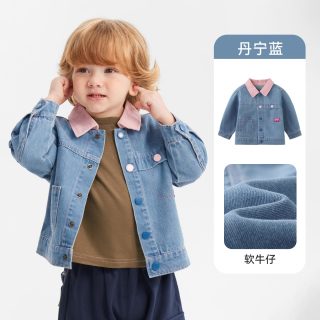 齐齐熊 [巴恩风防褪色]齐齐熊宝宝软牛仔外套男女童春秋装2026新款儿童装