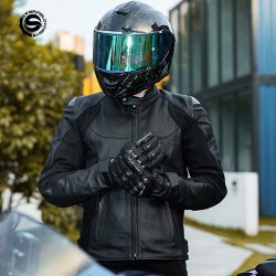 星空骑士 摩托车四季骑行服男冬保暖皮衣外套夹克机车服防风SKJ830