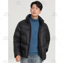 霞湖世家 防水防污 男士羽绒服 可拆卸帽