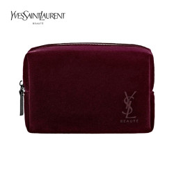 YSL 圣罗兰 迷你酒红丝绒方包（非卖品）