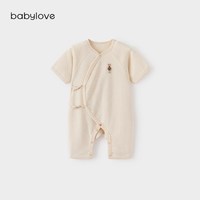 88VIP：Babylove 新生儿连体衣夏季薄款彩棉透气婴儿哈衣满月初生宝宝衣服