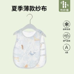 布布风婴 婴儿背心夏薄款新生儿吊带肚兜天竹纱布马甲宝宝透气小琵琶衣夏季