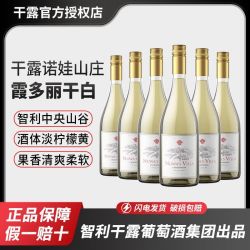 干露 诺娃山庄霞多丽干白葡萄酒智利原酒进口红酒750ml*6整箱装