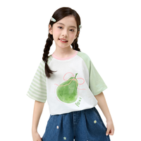 小茵曼 10A级抗菌 纯棉圆领印花女童T恤