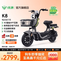 绿源 K8新款电动自行车新国标 耐用智能电动车通勤代步 到门店选颜色