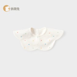 俏萌兔 婴儿花瓣围嘴纯棉a类新生儿防水防吐奶口水巾宝宝吃饭围兜