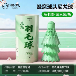 酷旋小子 夜光羽毛球发光夜用防风荧光耐打室外专用塑料尼龙球带灯训练耐用