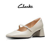 Clarks Nyta45Shine女鞋夏季红色玛丽珍高跟单鞋小牛皮新娘鞋