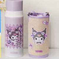 THERMOS 膳魔师 不锈钢PPSU儿童保温杯 库洛米联名紫色款＋紫色杯套370ml