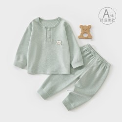 小聪熊 婴儿衣服秋季分体套装小月龄男宝宝秋装贴身内衣秋冬秋衣秋裤一岁