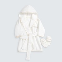 88VIP：MANITO 曼尼陀Alba Baby-grow 初生礼盒婴儿舒适连帽浴袍拖鞋