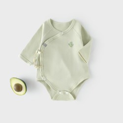 婧麒 JQ婧麒婴幼儿蝴蝶衣秋纯棉无骨衣服0-6月宝宝a类偏开2件装连体衣