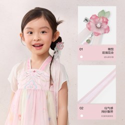 巴拉巴拉 儿童发饰女童国风发夹2026年新款对夹配饰流苏汉服连衣裙