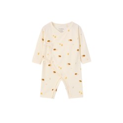 milkbarn 2026秋冬新品新生婴儿系带连体衣小月龄宝宝哈衣爬服护肚