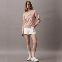 adidas NEO 时尚针织卫衣笑脸联名运动长袖短款套头衫
