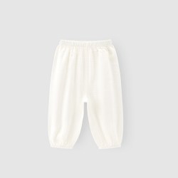 木生棉 男女宝宝纯棉长裤夏季薄款婴儿外出透气防蚊裤休闲裤