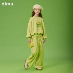 笛牧 童装女童套装2026春季新款甜美洋气可爱涂鸦百搭儿童卫衣套装
