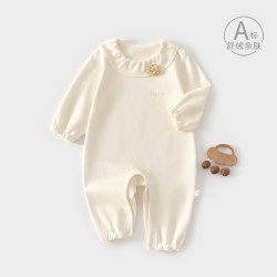 小聪熊 婴儿衣服秋季连体衣小月龄宝宝衣服秋天超萌秋装外出服婴幼儿哈衣