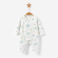 吉启萌 新生婴儿衣服春秋季出生初生打底0幼儿3月纯棉和尚薄款宝宝连体衣