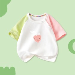 吉启萌 宝宝t恤夏季儿童短袖上衣幼儿薄款衣服男童女童纯棉外出宝宝夏装