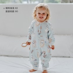 OAK FAMILY OakFamily婴儿睡袋桑蚕丝棉舒适柔软四层宝宝睡袋儿童分腿防踢被
