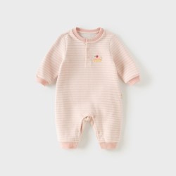 戴维贝拉 婴幼儿爬服男宝宝2026新款抗菌防螨连体衣女宝宝A类秋装