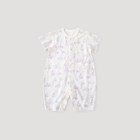 巴厘小猪 婴儿连体衣夏季短袖长裤薄款空调服睡衣宝宝哈衣莫代尔新生儿衣服