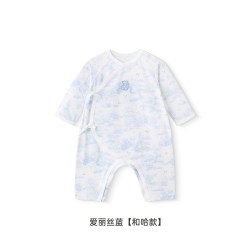 英氏 婴儿衣服秋季新生儿连体衣5A抗菌春秋款宝宝哈衣