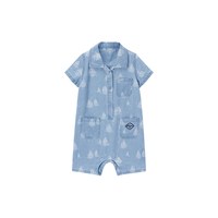 milkbarn 2026春夏新品婴幼儿翻领短袖连体服宝宝Polo领哈衣爬服